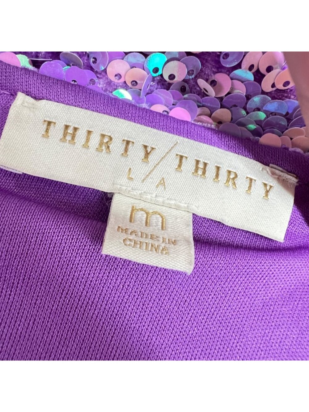 Thirty Thirty Lilac Irridescent Sequin Bodycon Mini Dress Size Medium - Picture 8 of 13